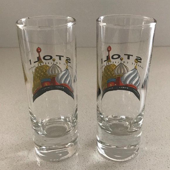 STOLICHNAYA VODKA 2 Classic Collector Series Shot Glasses 2oz. - Picture 5 of 6